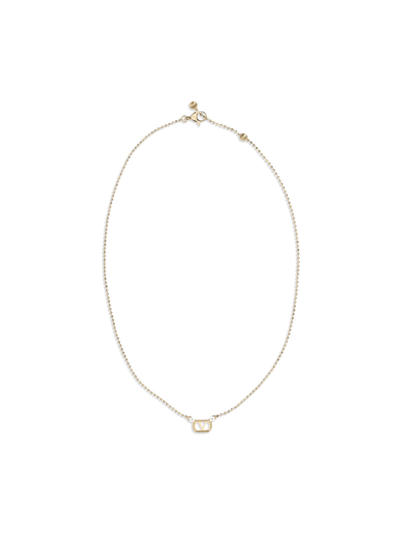 Valentino Garavani Ovalette Necklace — Gold Brass Necklaces