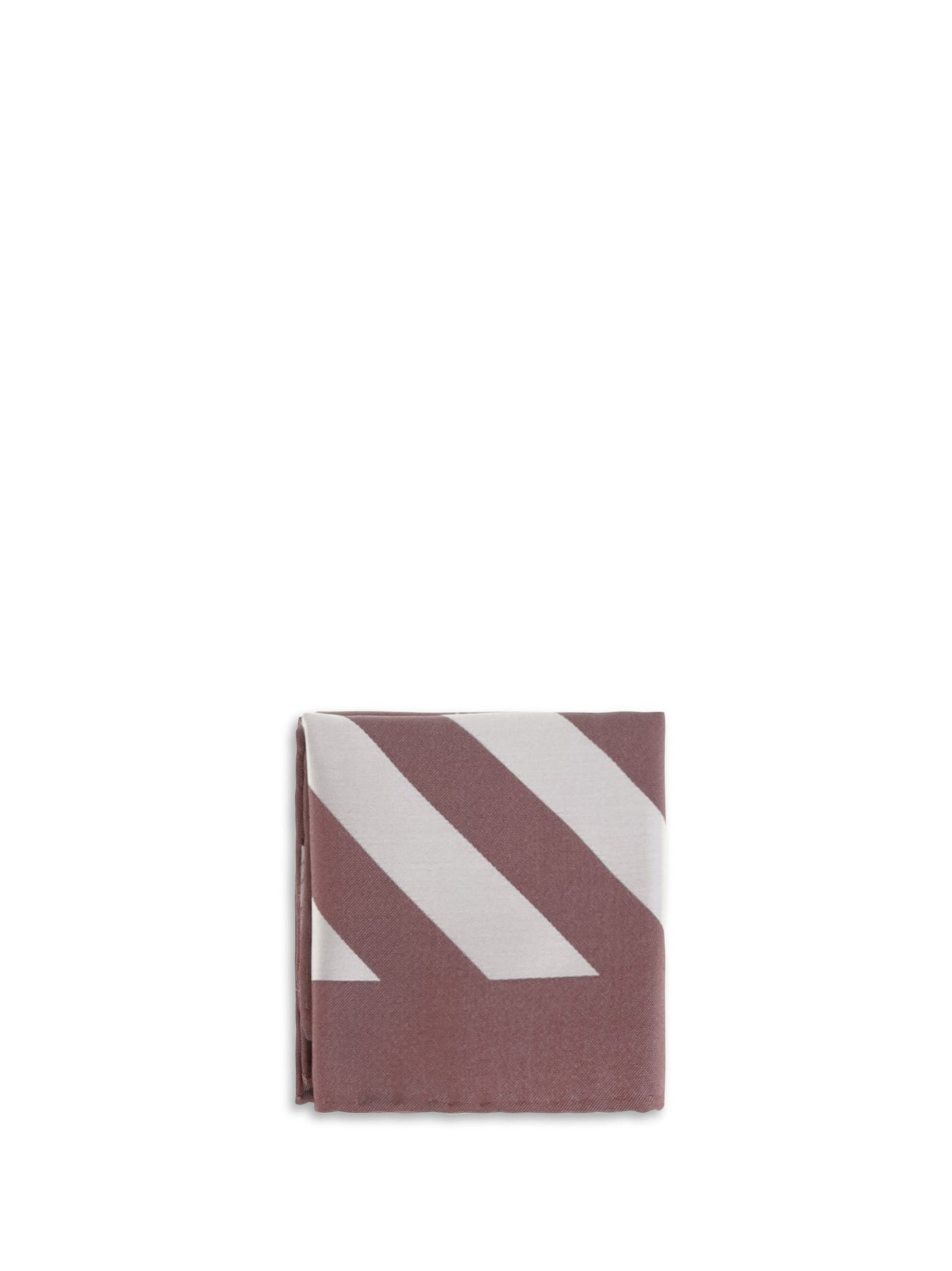 Brunello Cucinelli Striped Cotton Pocket Square — Purple Accessory
