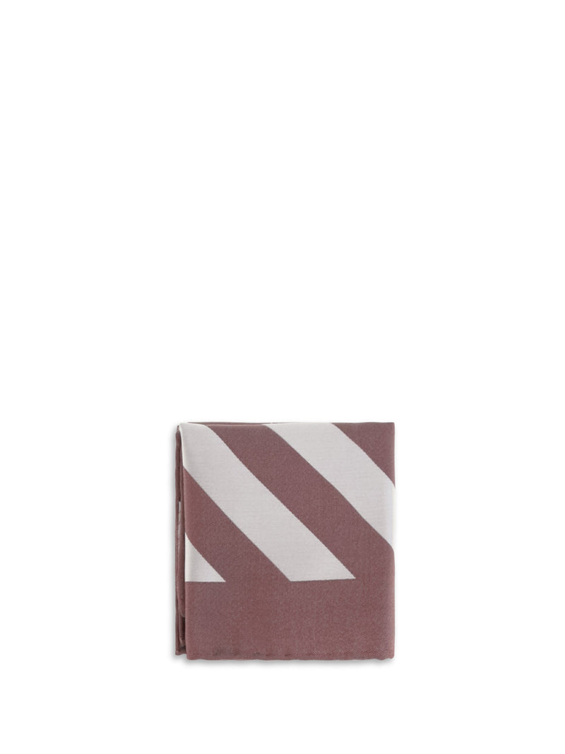Brunello Cucinelli Striped Cotton Pocket Square — Cherry Scarfs