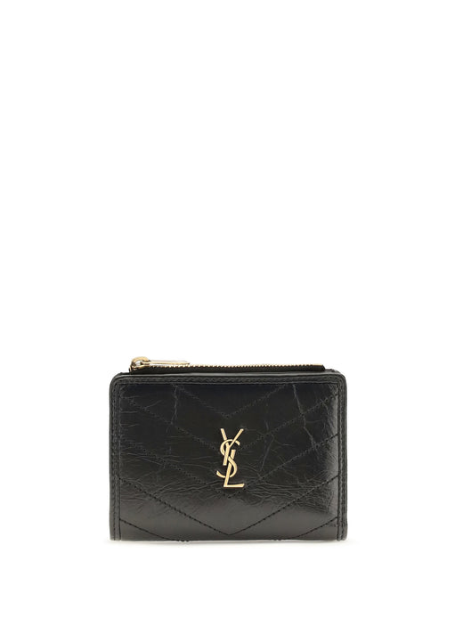 Saint Laurent Niki Bifold Wallet — Black Calf Leather Bos Taurus