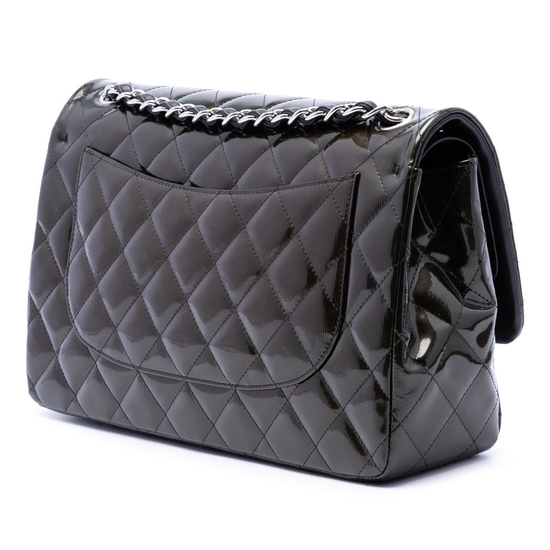 Jumbo Classic Striated Patent Double Flap - Image 2