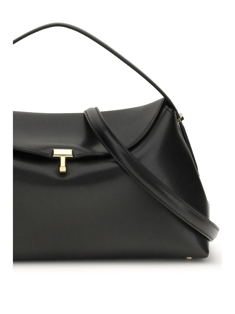 Toteme Shoulder Bag — Black Calf Leather