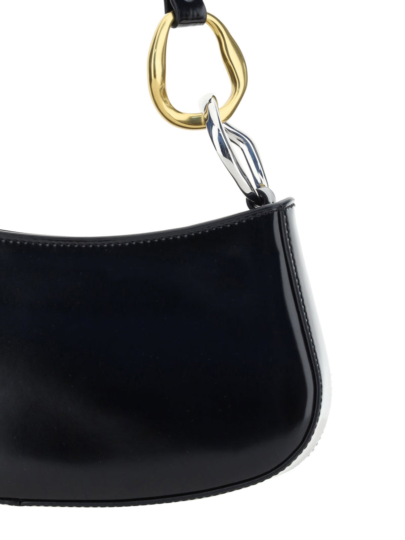Staud Ollie Shoulder Bag — Black Calf Leather Bos Taurus