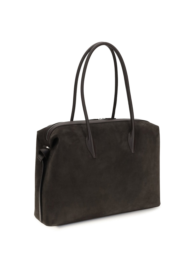 Yuzefi Brioche Shoulder Bag — Black Suede