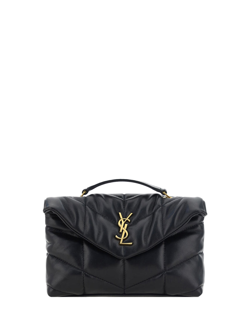 Saint Laurent Quilted Lambskin Shoulder Bag — Black
