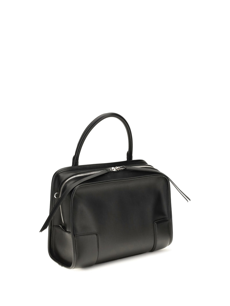 Loewe Amazona 180 Top Handle Bag — Black Calfskin Leather