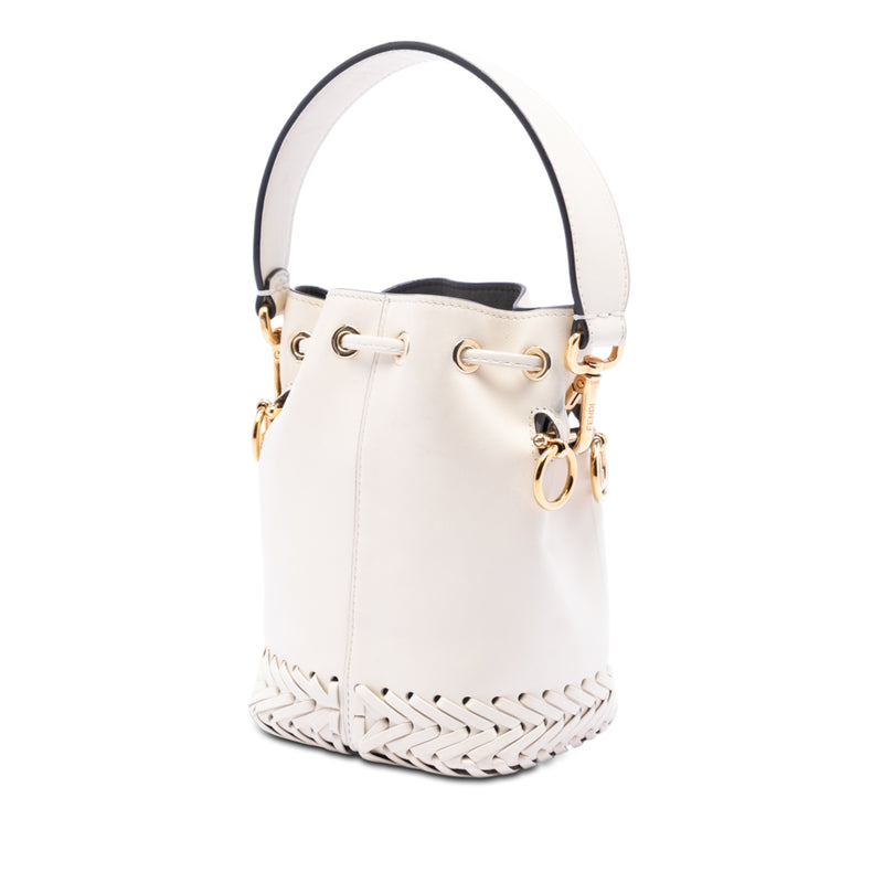 Mini Embossed Leather Whipstitch Mon Tresor Bucket Bag - Image 2