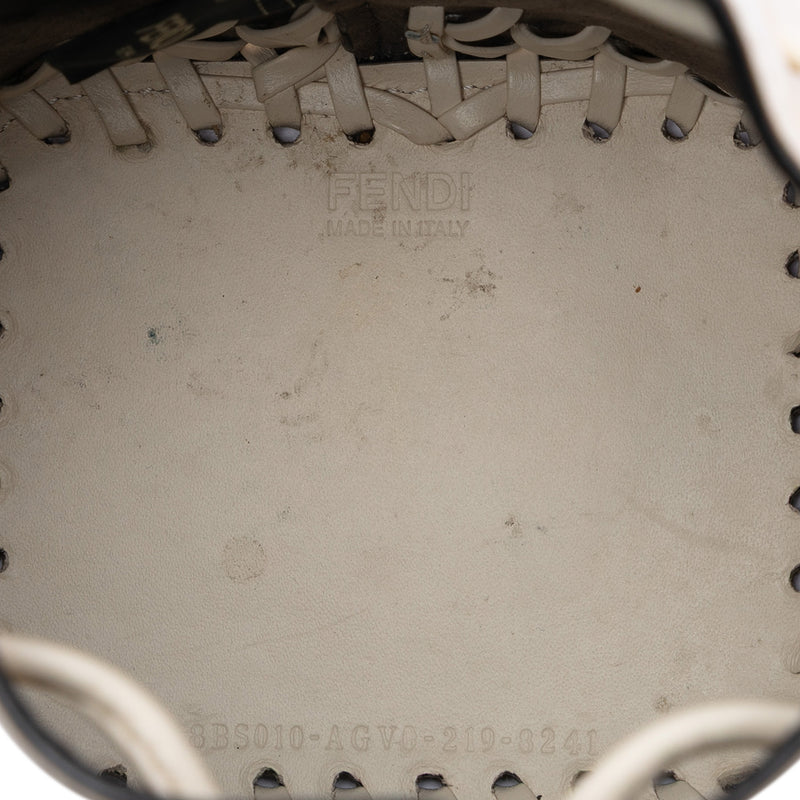 Mini Embossed Leather Whipstitch Mon Tresor Bucket Bag - Image 4