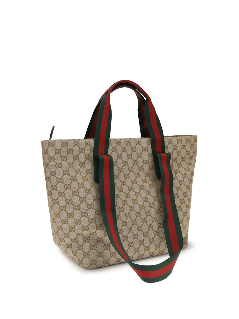Gucci Gg Motif Coated Canvas Tote Bag — Beige Polyester; Cotton; Polyamide