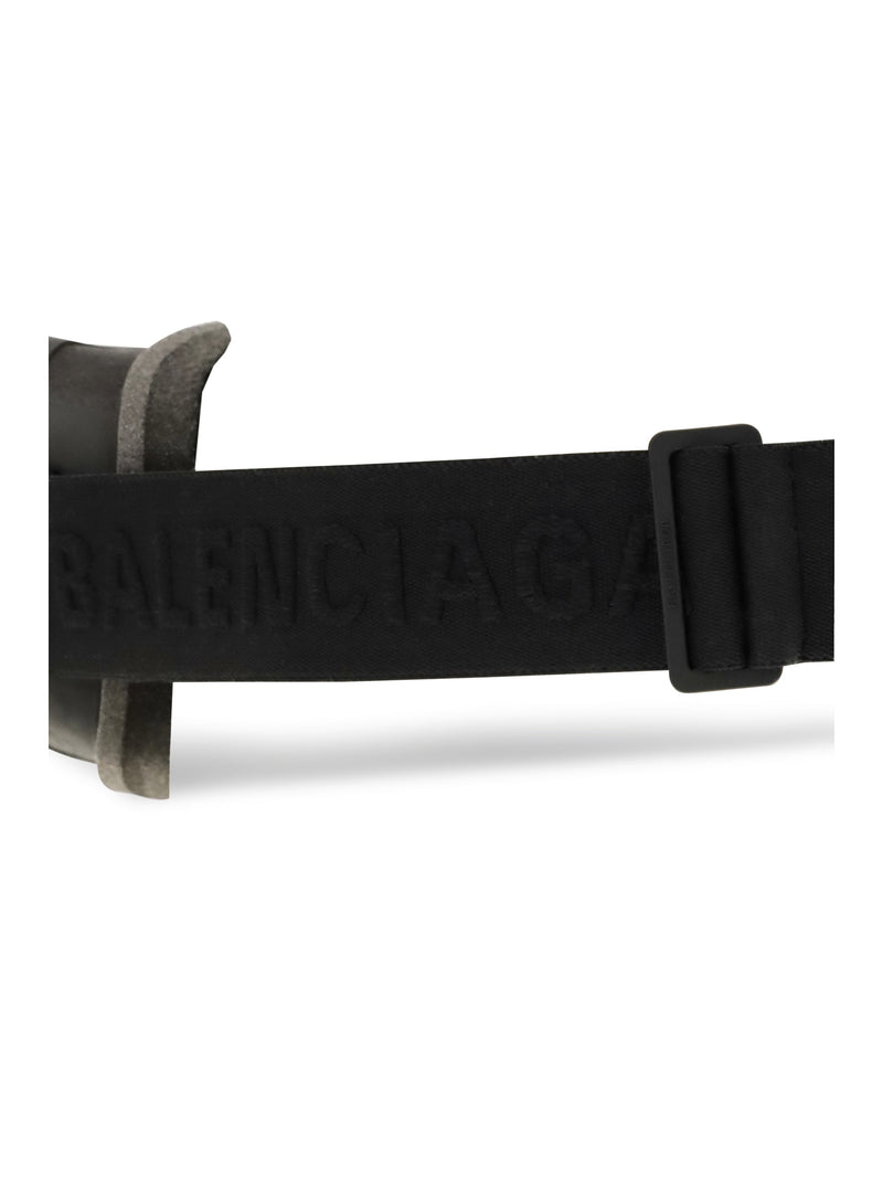 Balenciaga 794371t0003 Mirrored Polycarbonate Sunglasses — Black Polyamide