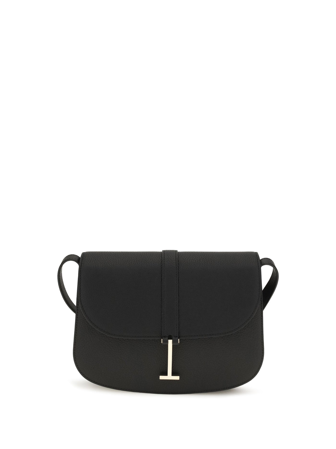 Tom Ford Grained Calf Leather Crossbody Bag — Black Bos Taurus