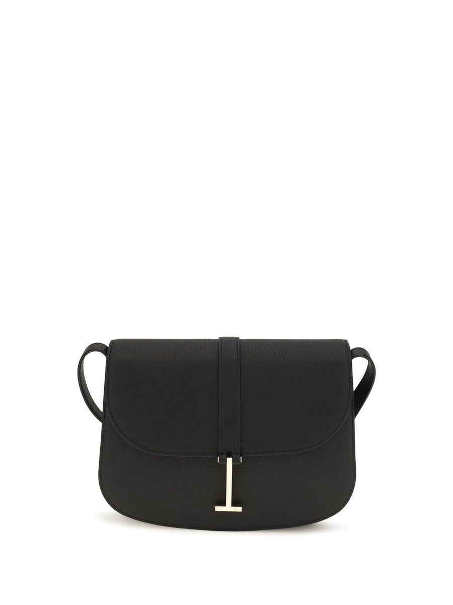 Tom Ford Grained Calf Leather Crossbody Bag — Black Bos Taurus