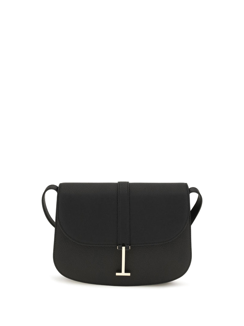Tom Ford Grained Calf Leather Crossbody Bag — Black
