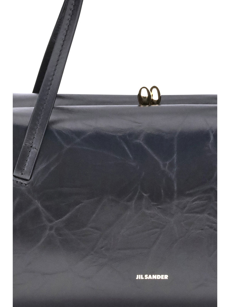Jil Sander Goji Pillow Shoulder Bag — Black Calf Leather Bos Taurus