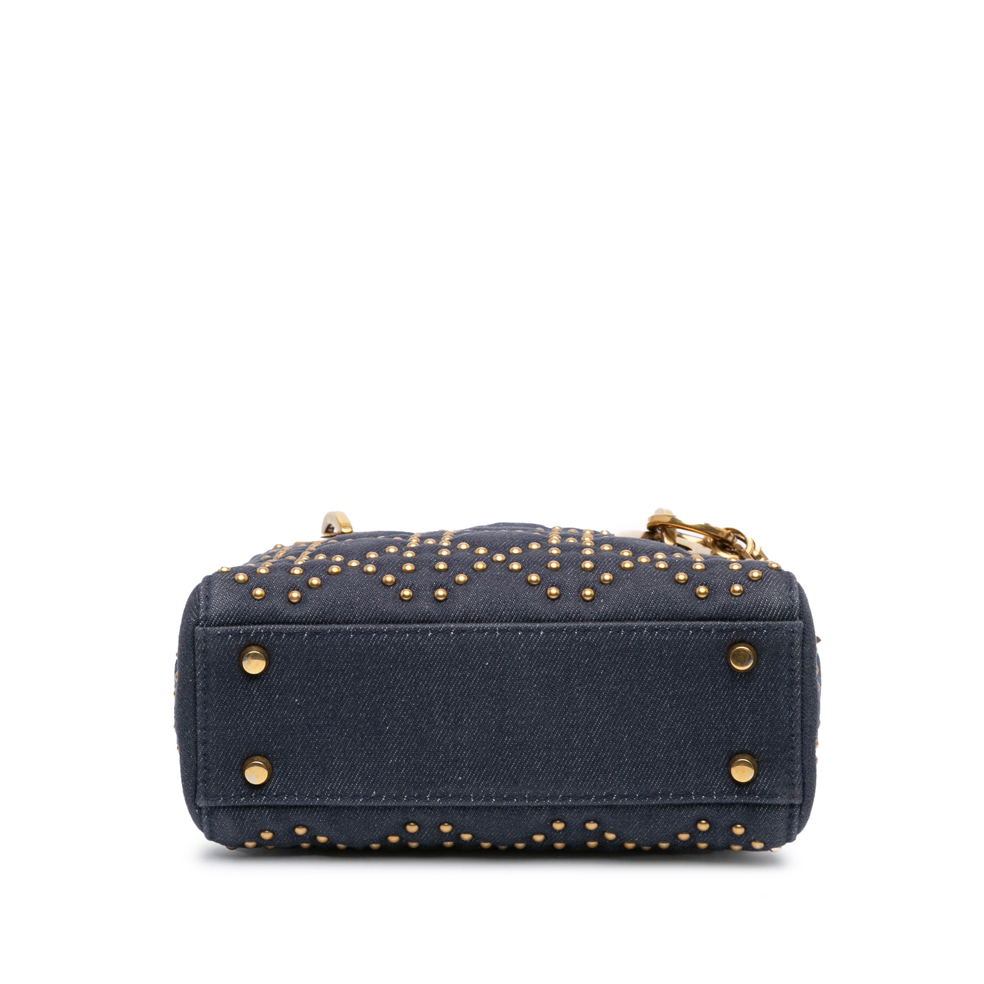 Mini Denim Cannage Studded Supple Lady Dior - Image 3