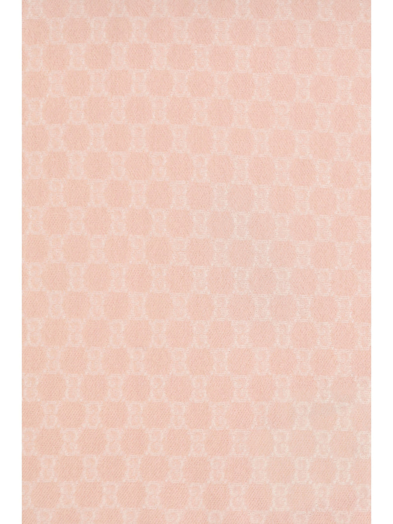 Gucci Merino Wool Gg Motif Scarf — Pink Ovis Aries Scarfs
