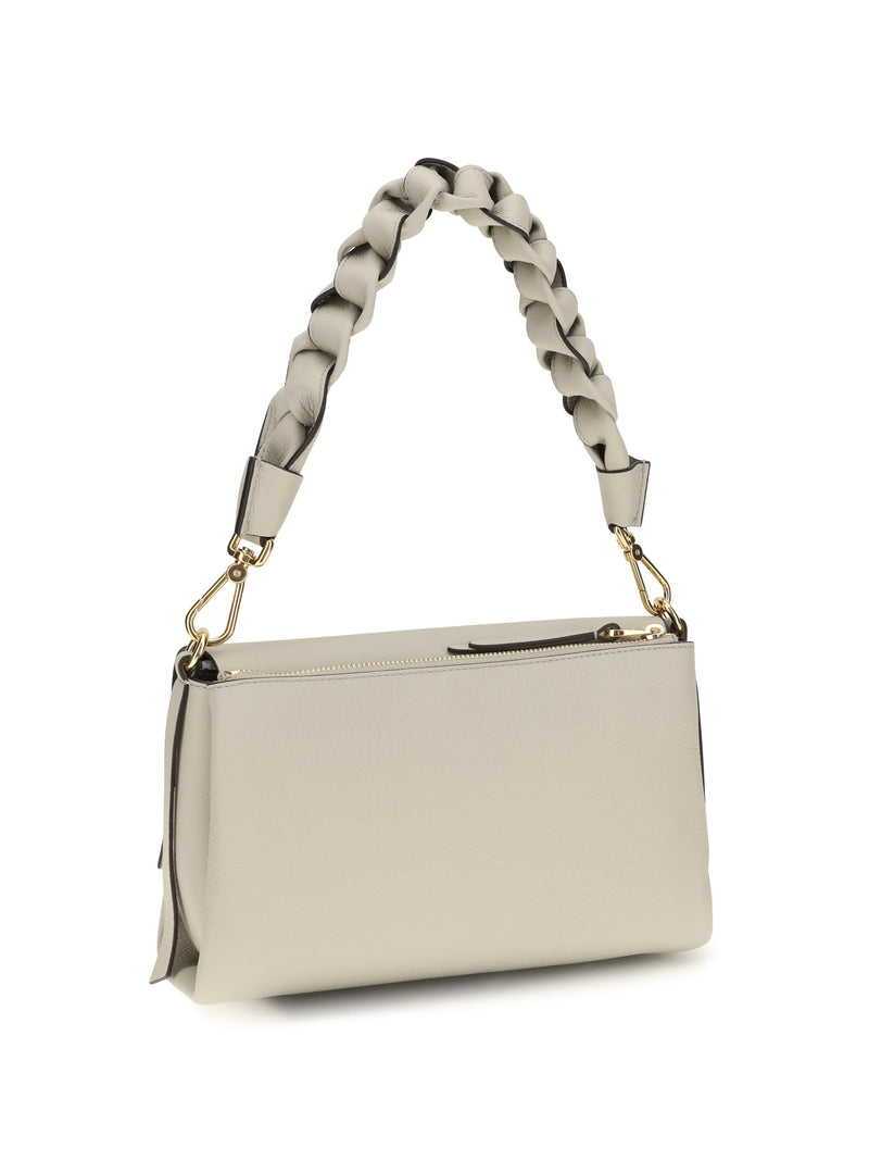 Coccinelle Boheme Shoulder Bag — Beige Calf Leather
