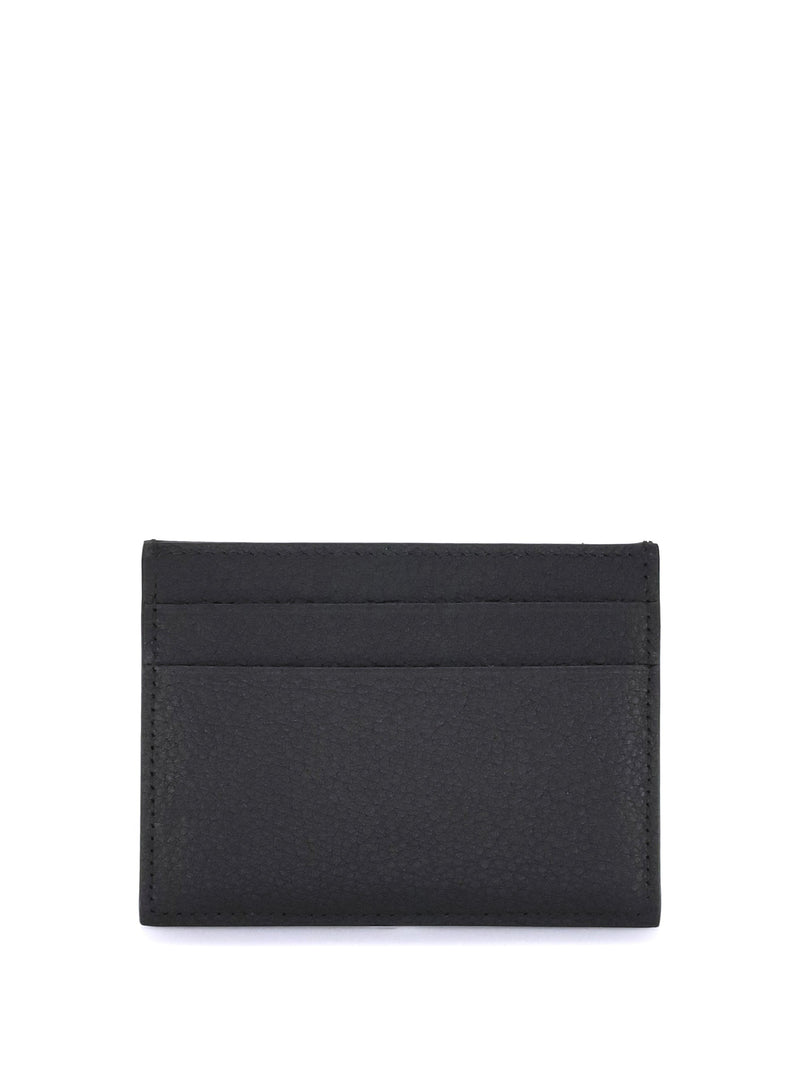 Balenciaga Grained Calf Leather Card Case — Black Bos Taurus Cases