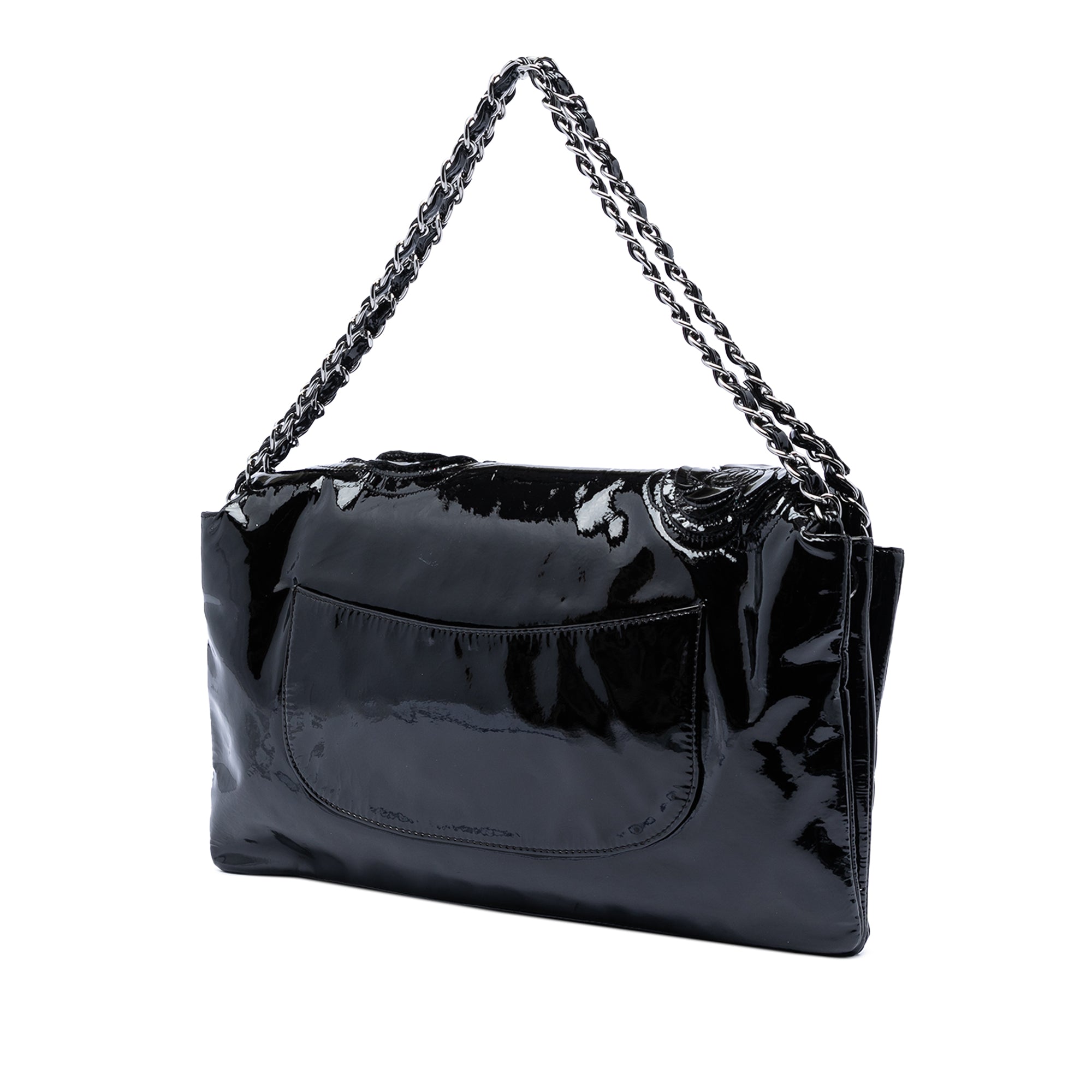 Patent Camellia Flap Bag - Image 2