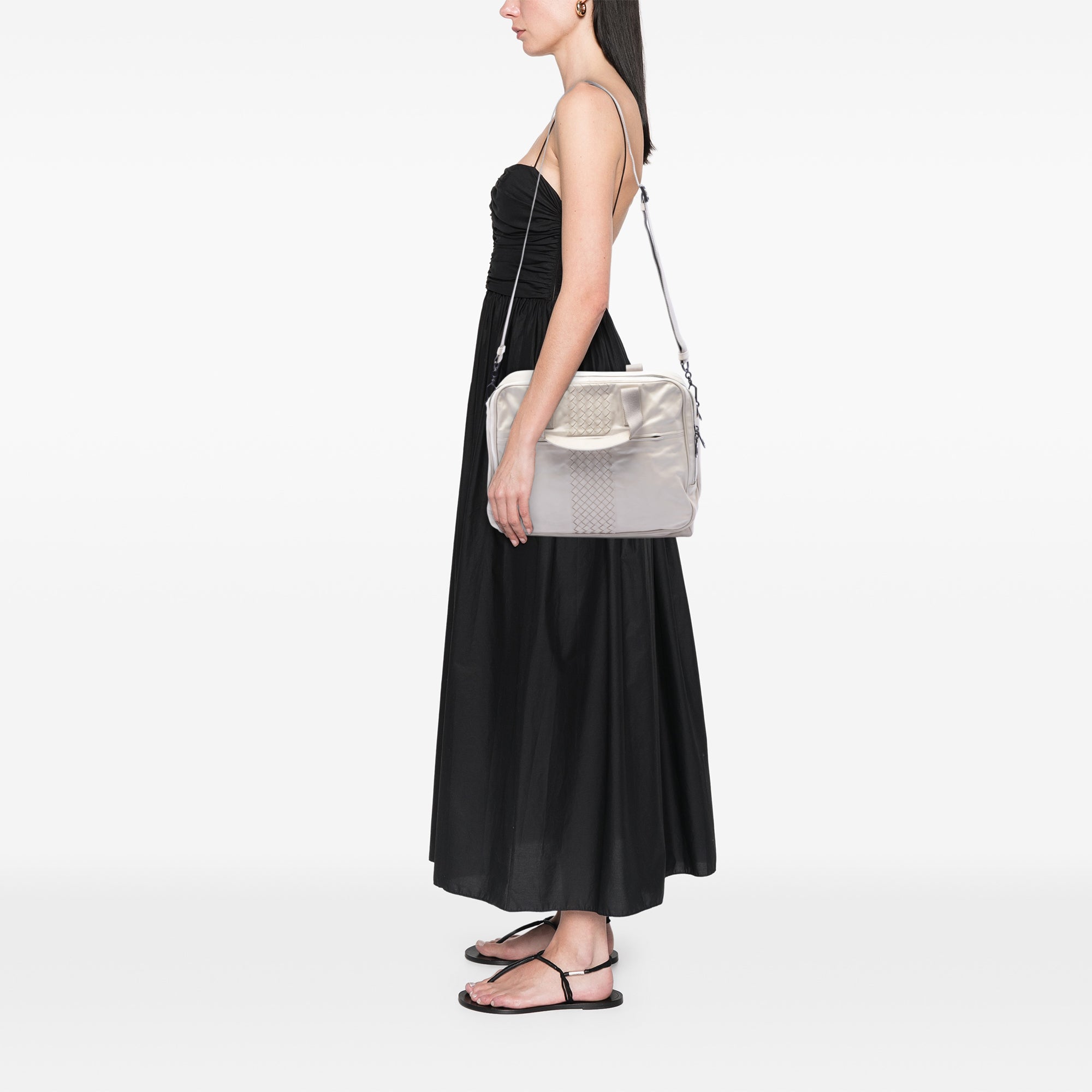 Intrecciato Trimmed Nappa Business Bag - Image 6