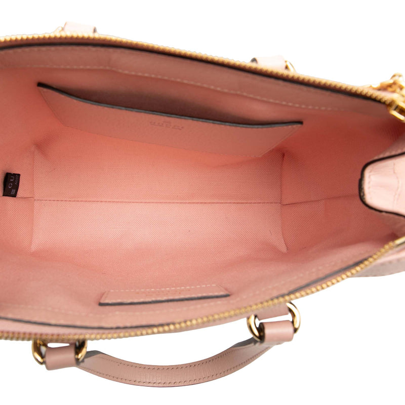 Small GG Denim Embroidery Ophidia Satchel - Image 4
