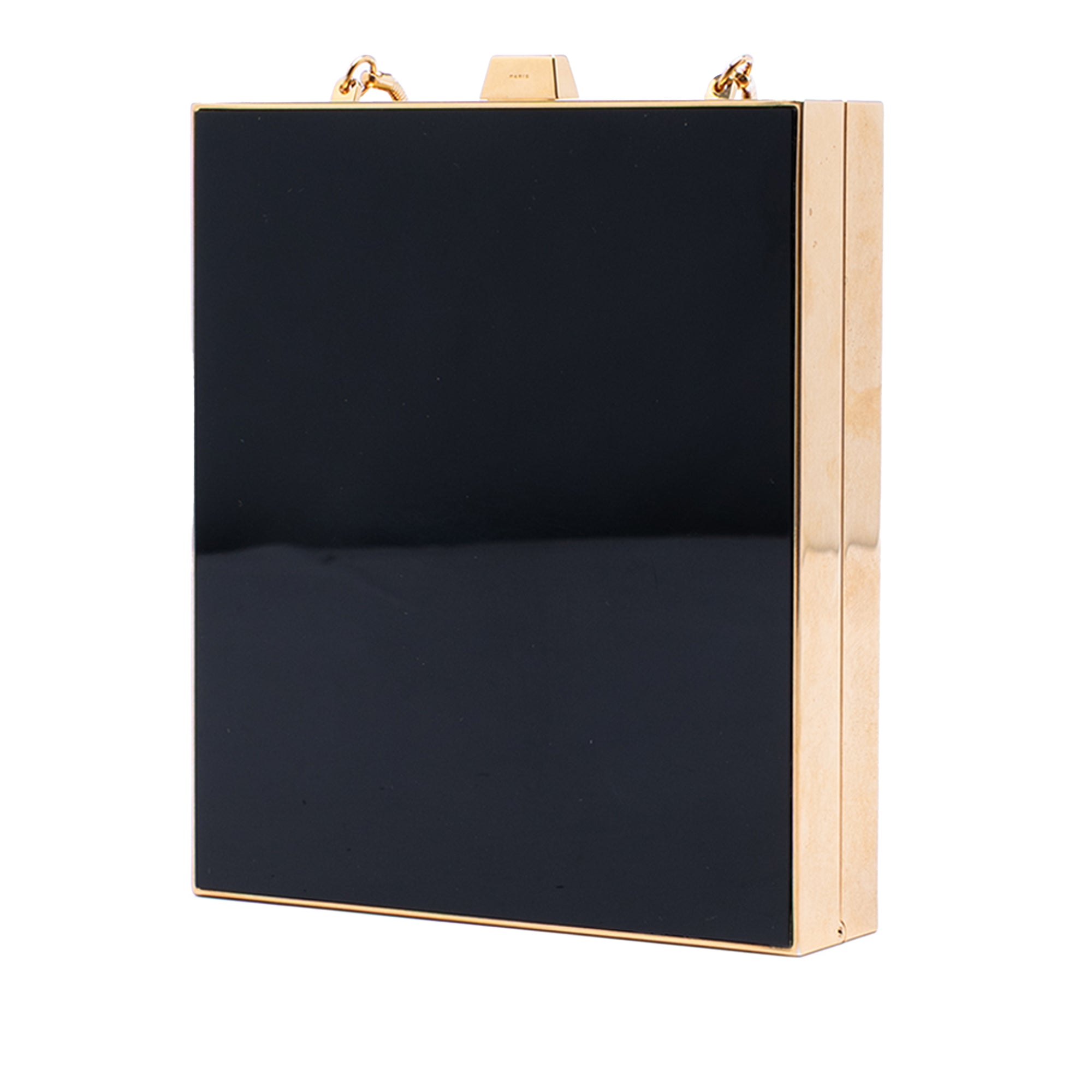 Acrylic Tuxedo Box Clutch on Chain - Image 2