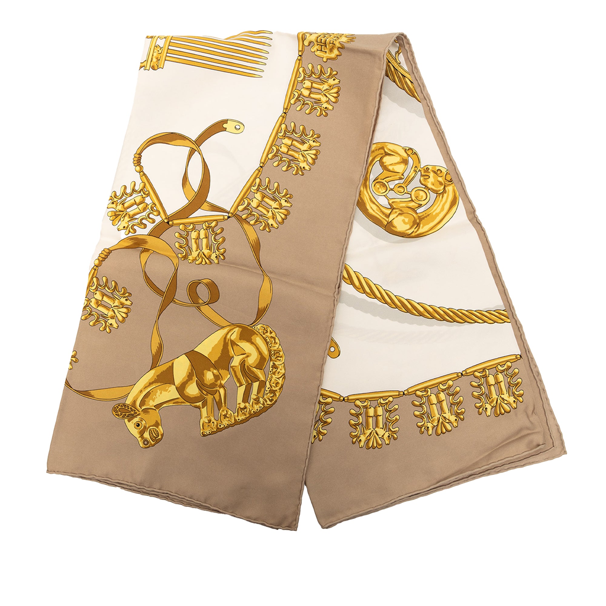 Les Cavaliers d Or Silk Scarf 90 - Image 1