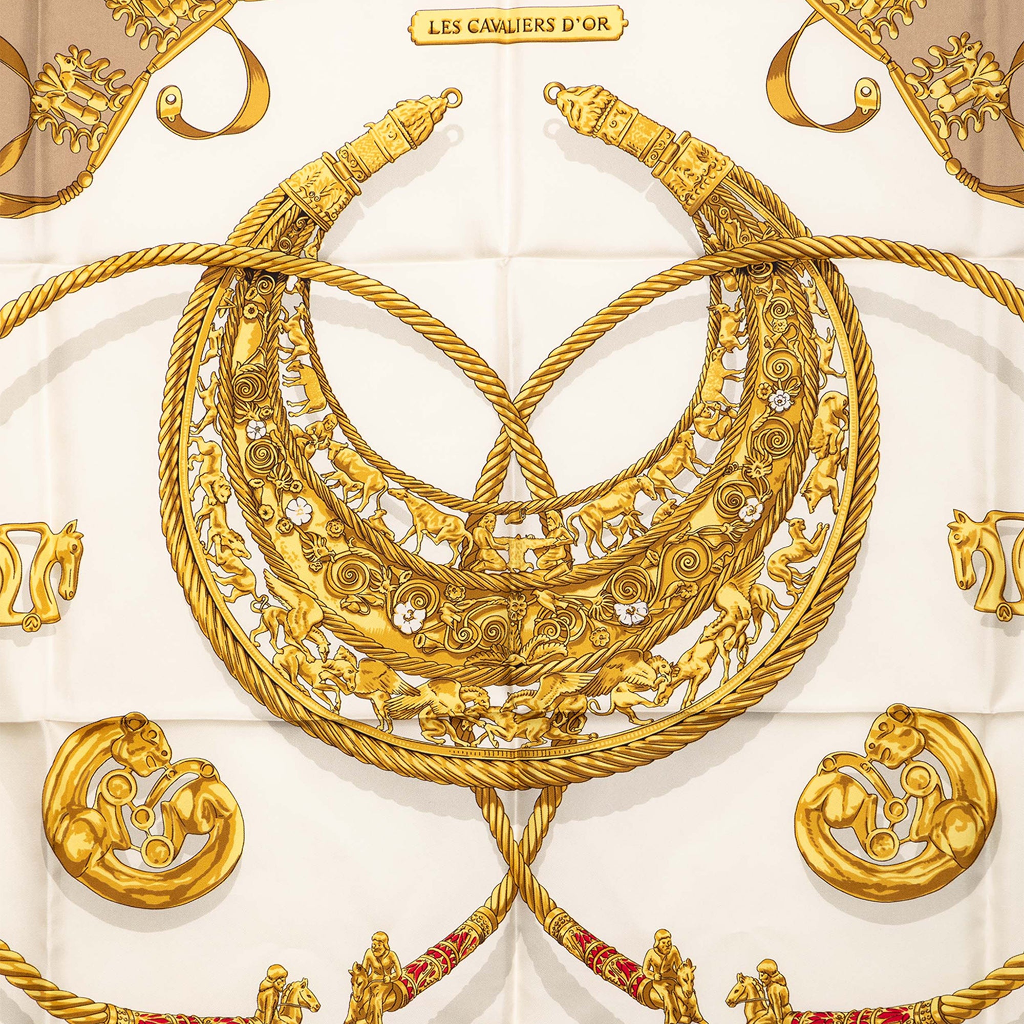 Les Cavaliers d Or Silk Scarf 90 - Image 2