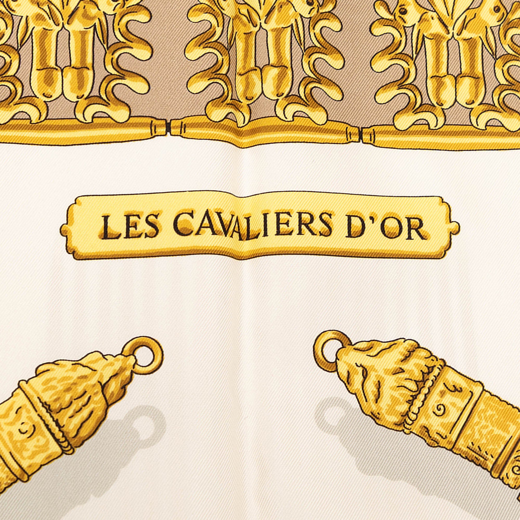 Les Cavaliers d Or Silk Scarf 90 - Image 4