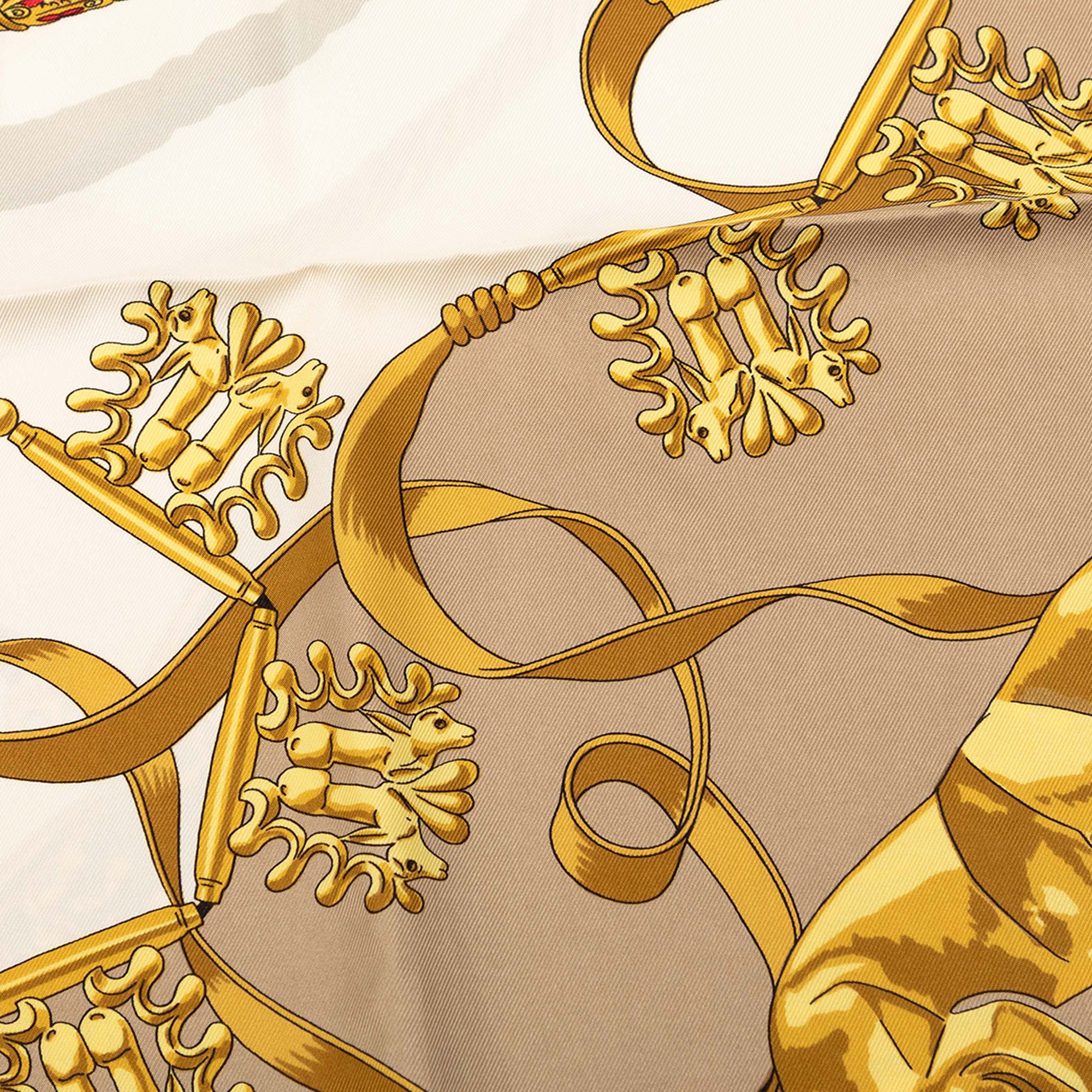 Les Cavaliers d Or Silk Scarf 90 - Image 9