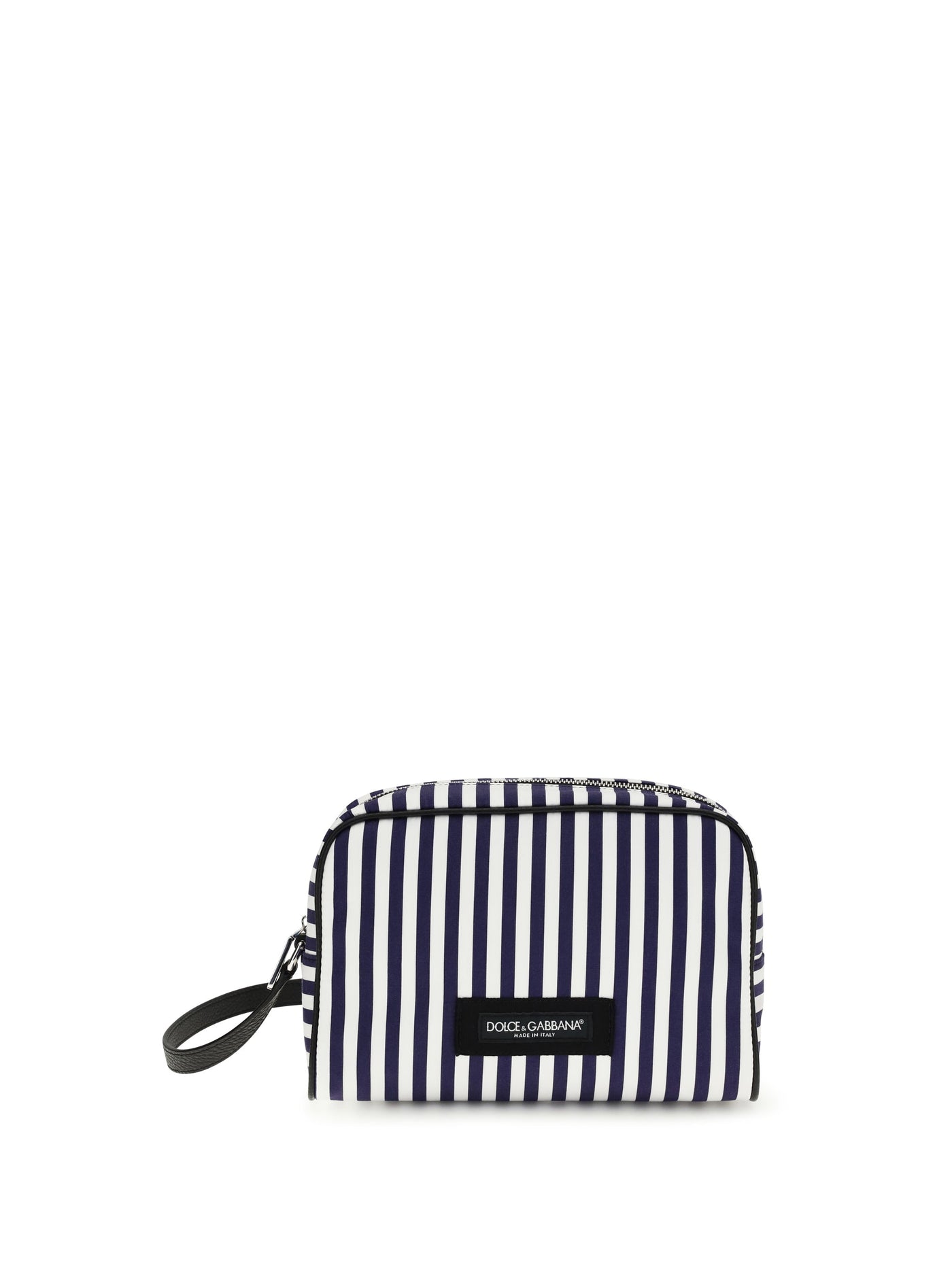 Dolce & Gabbana Striped Poplin Clutch — Navy