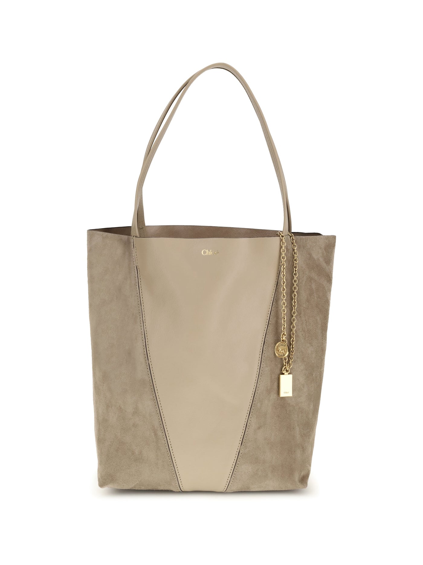 Chloé Spin Shoulder Bag — Brown Calf Leather Bos Taurus