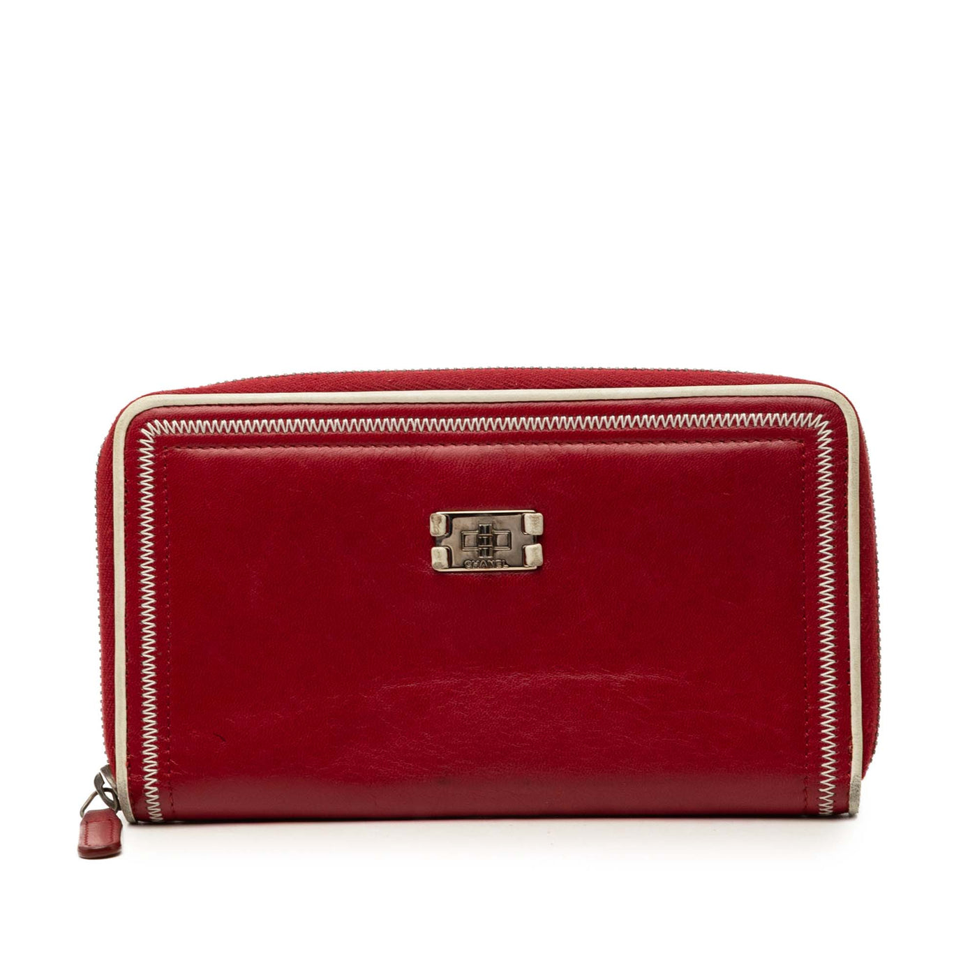 Distressed Calfskin Reissue 2.55 Zip Around Long Wallet - Image 1