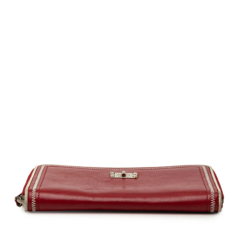 Distressed Calfskin Reissue 2.55 Zip Around Long Wallet - Image 3