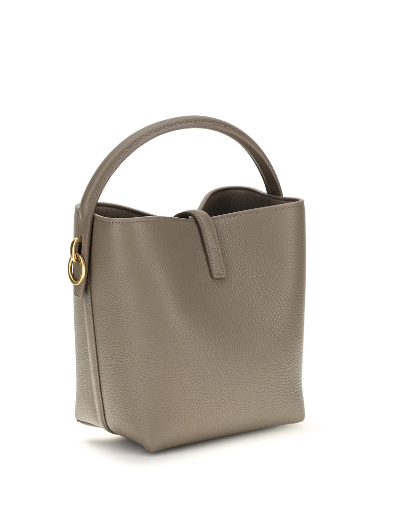 Saint Laurent Le 37 Bucket Bag — Beige Calf Leather Bos Taurus
