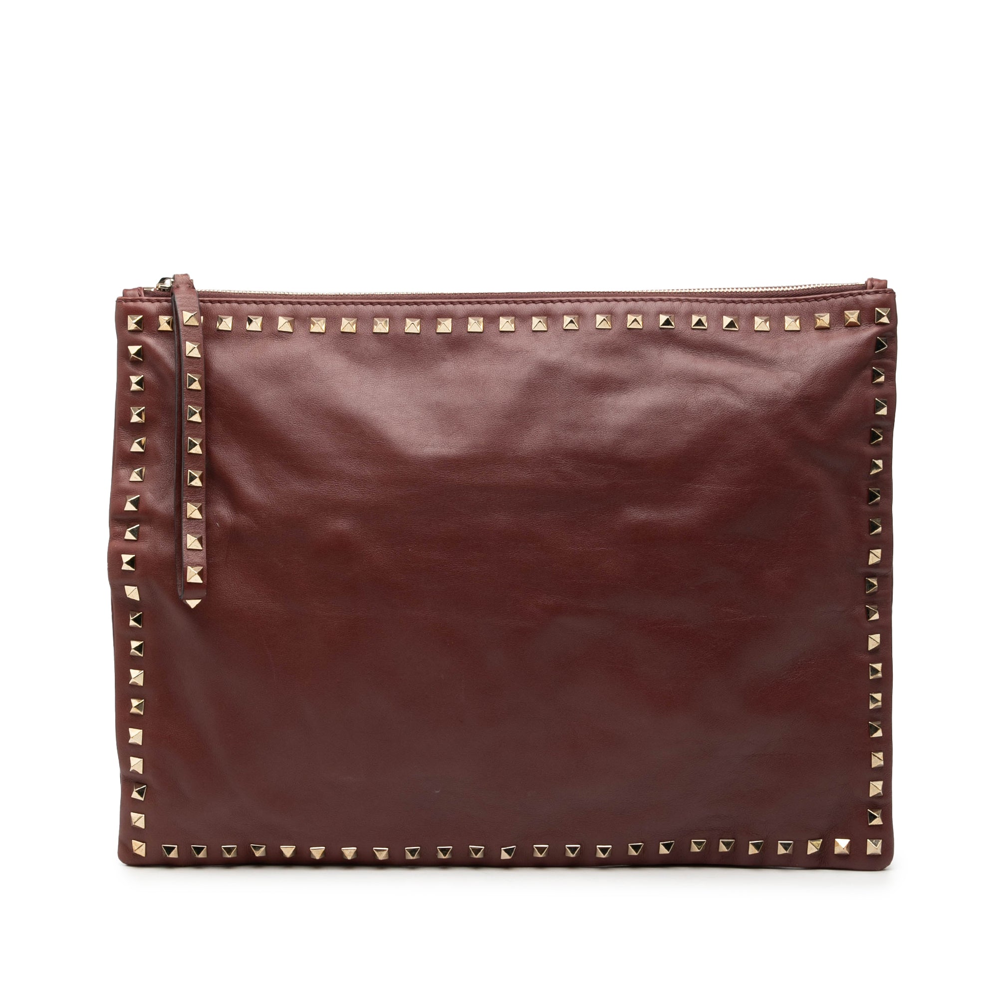 Large Leather Rockstud Clutch - Image 1