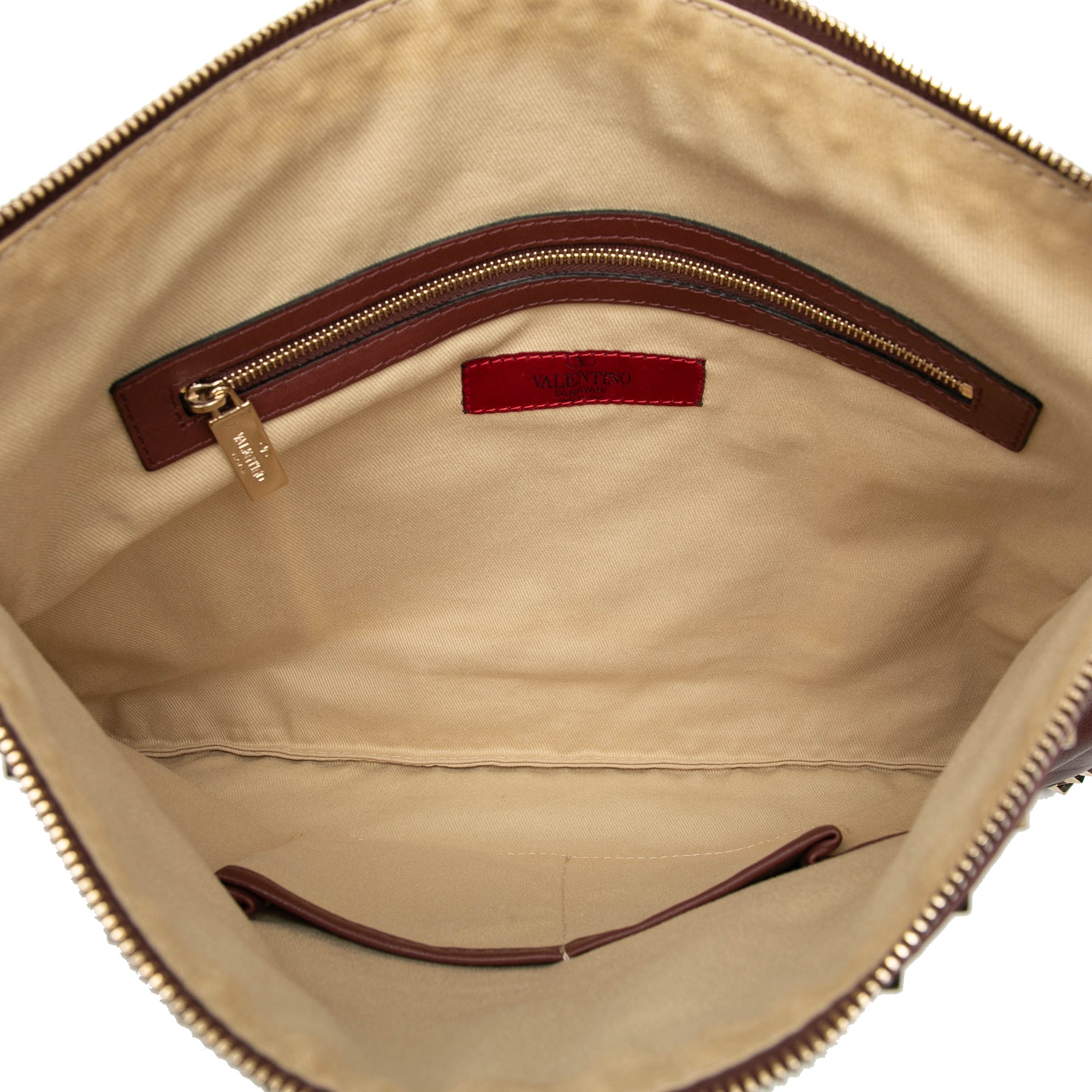Large Leather Rockstud Clutch - Image 4