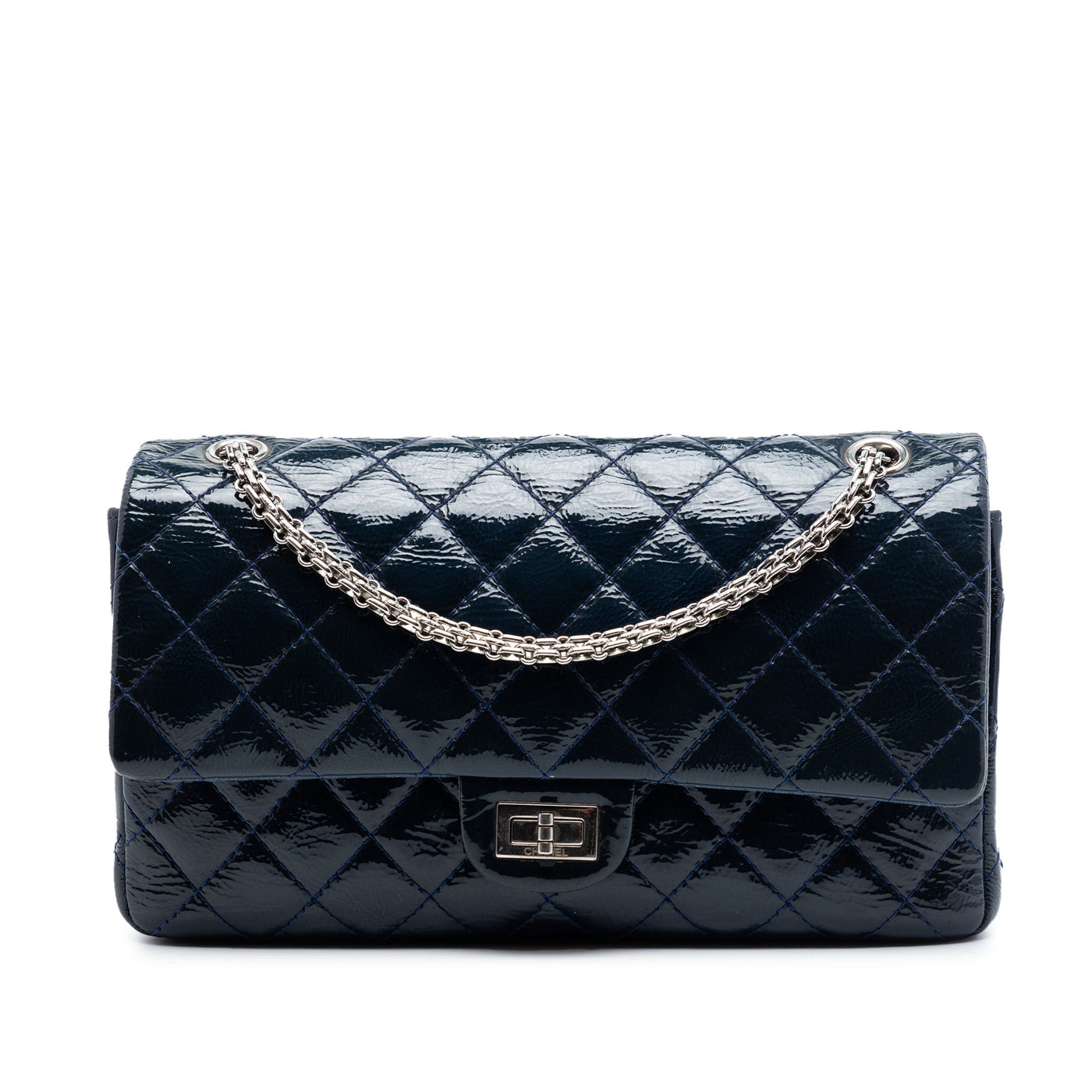 Quilted Crinkled Patent Reissue 2.55 Double Flap 226 - Image 1