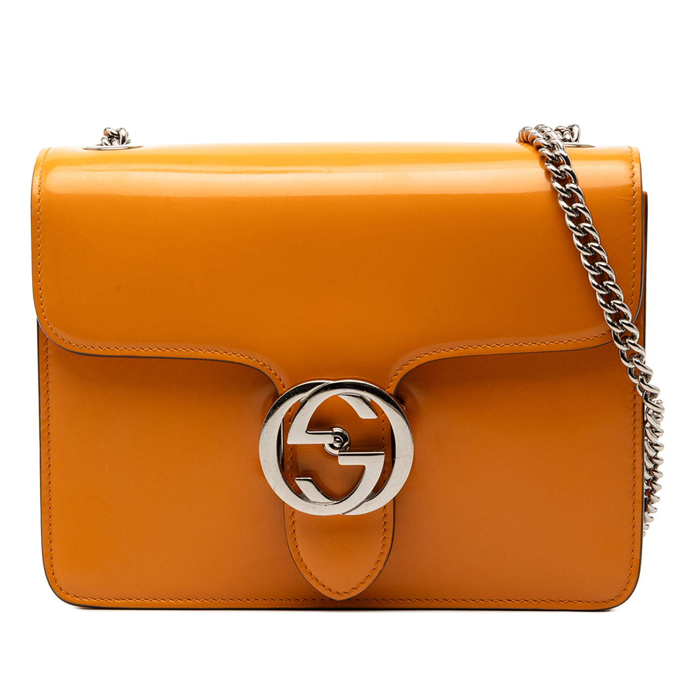 Small Patent Interlocking G Crossbody - Image 1