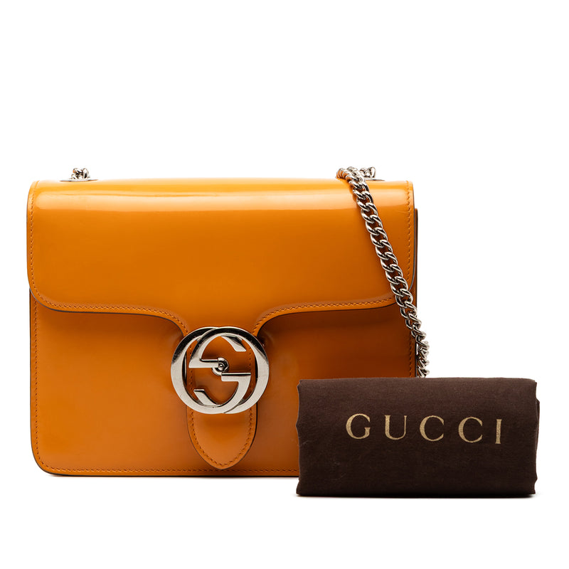 Small Patent Interlocking G Crossbody - Image 8