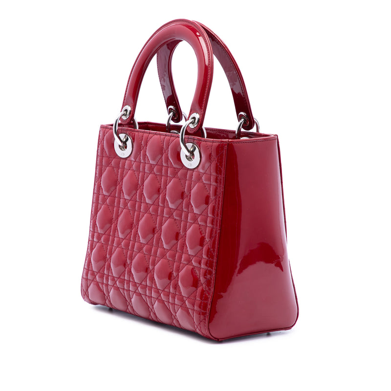 Medium Patent Cannage Lady Dior - Image 2