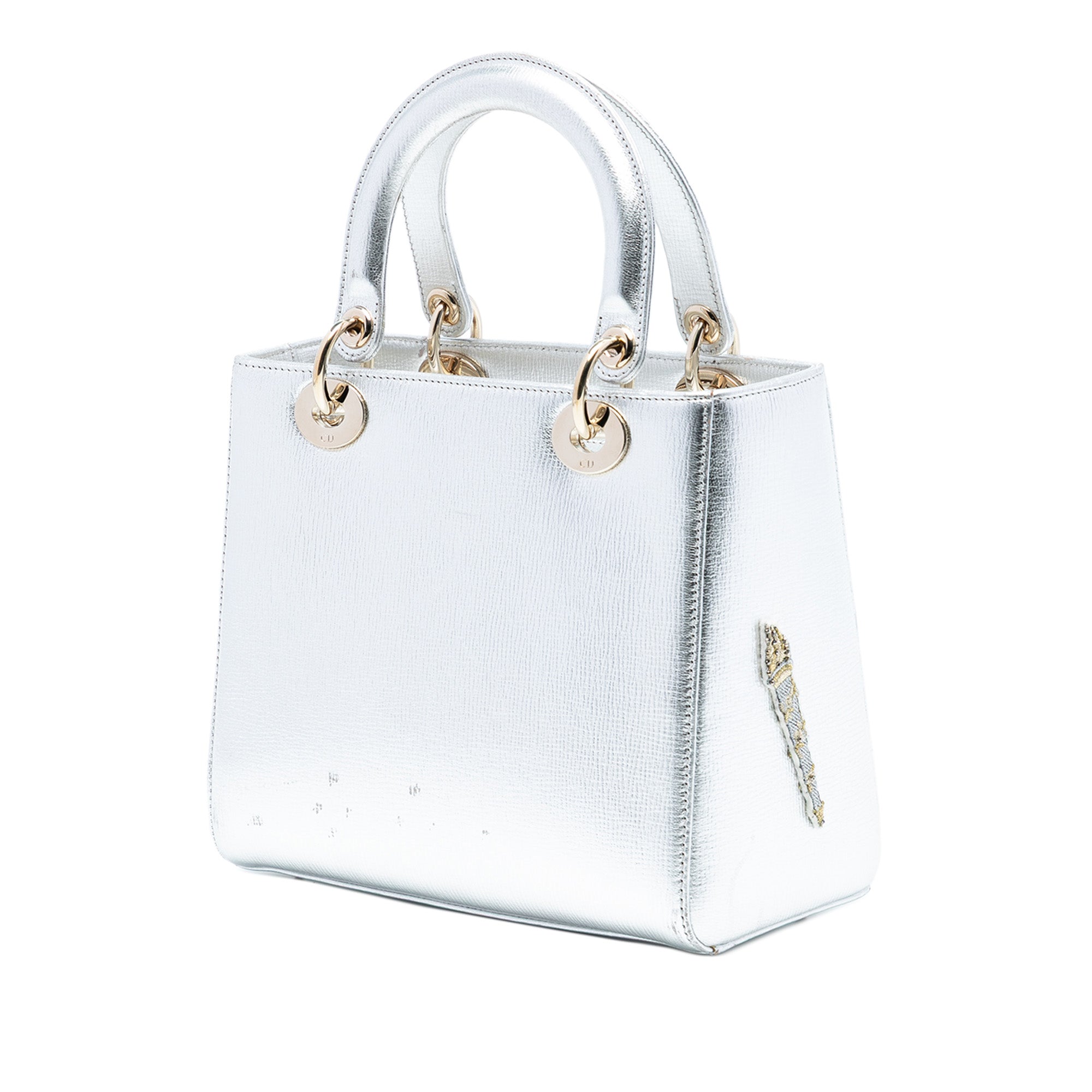Medium Calfskin Patch Embellished Lady Dior - Image 2
