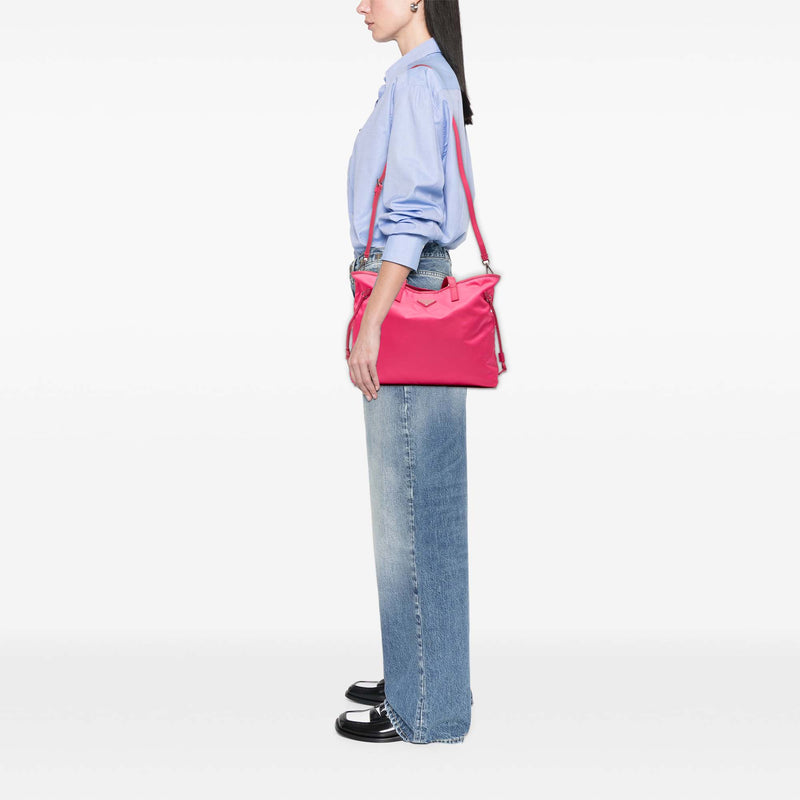 Saffiano Trimmed Tessuto Open Convertible Tote - Image 7