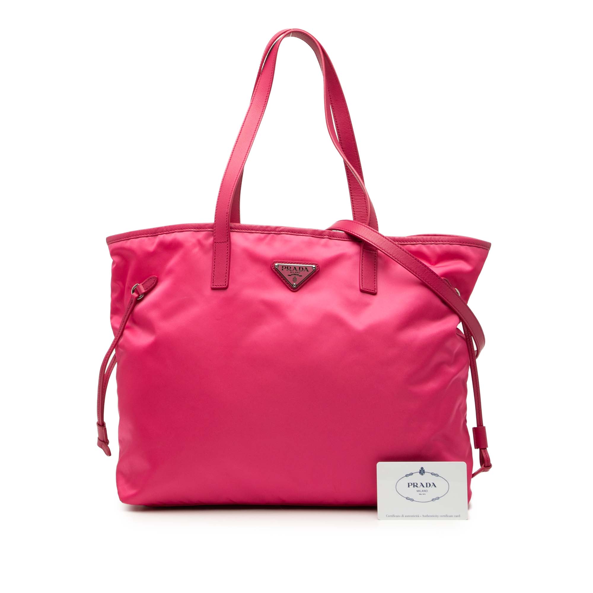Saffiano Trimmed Tessuto Open Convertible Tote - Image 8