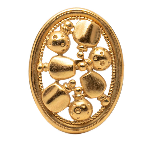 Gold Plated Perfume Bottle Brooch - Image 1