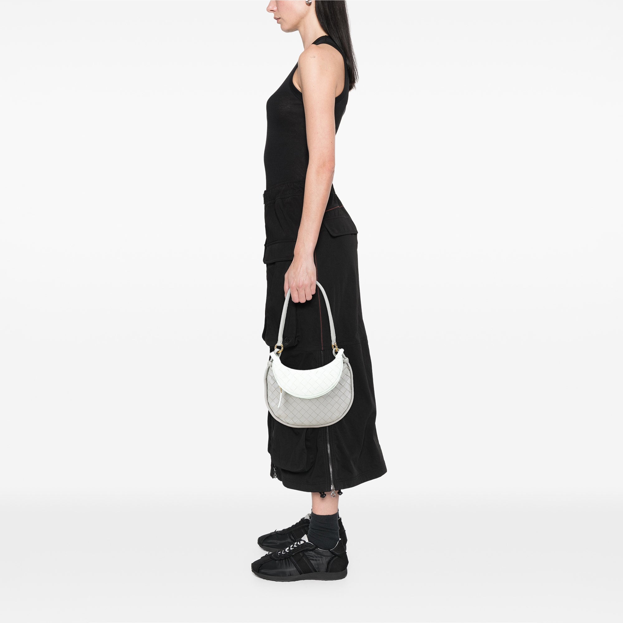 Small Bicolor Lambskin Intrecciato Gemelli Bag - Image 10