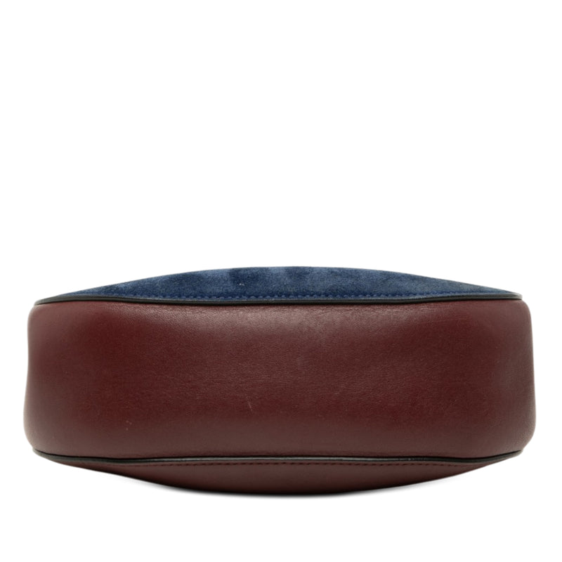 Small Bicolor Suede and Calfskin Drew Crossbody - Image 3