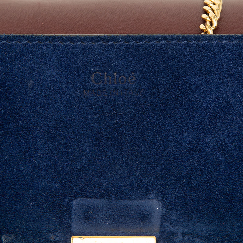 Small Bicolor Suede and Calfskin Drew Crossbody - Image 5