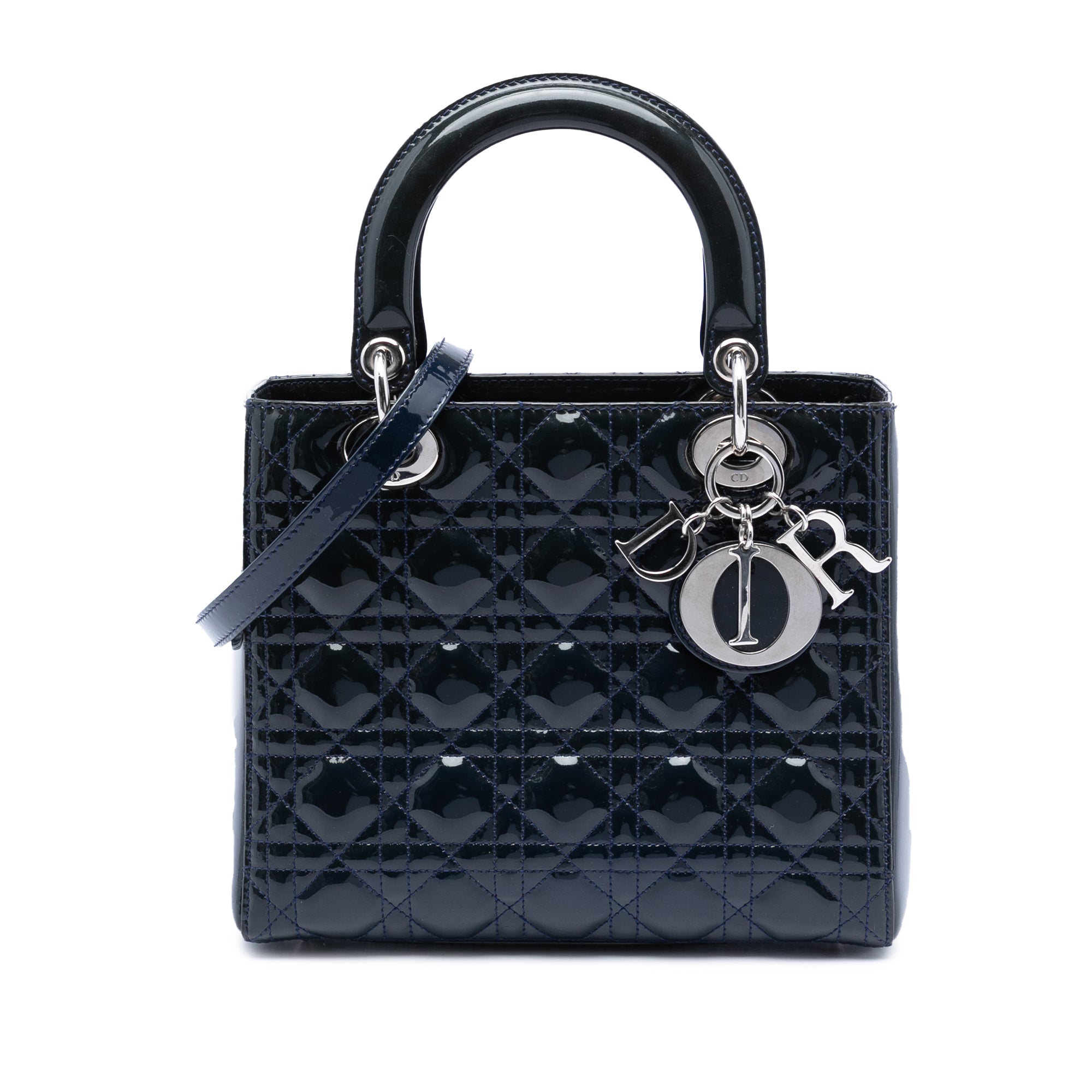 Medium Patent Cannage Lady Dior - Image 1