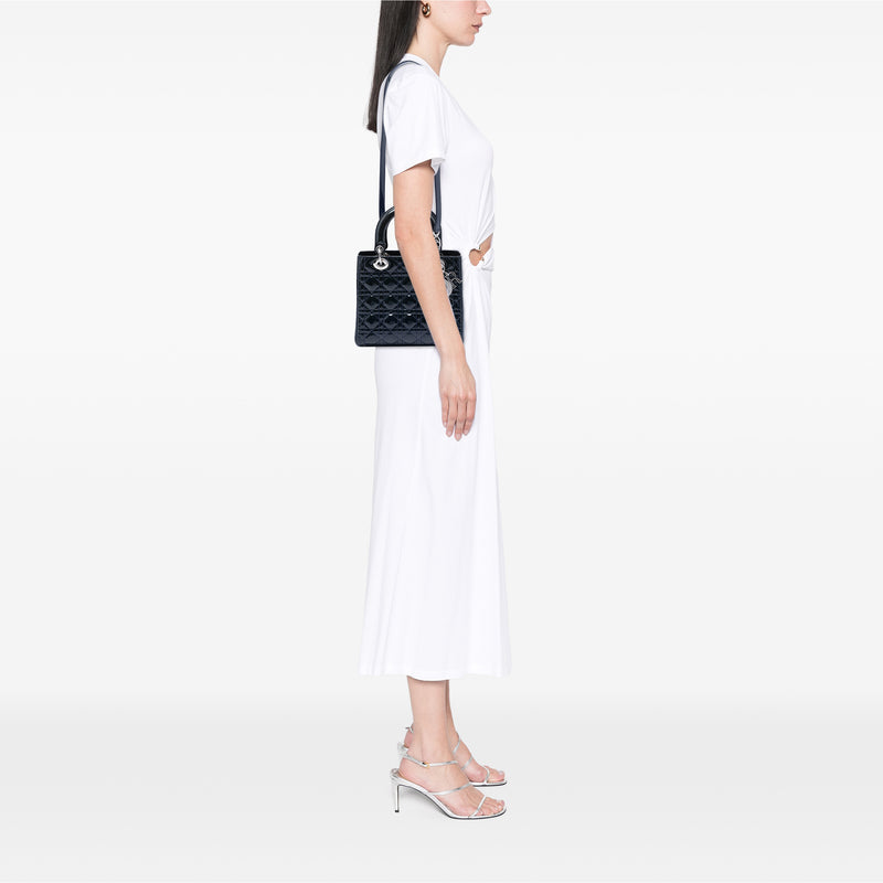 Medium Patent Cannage Lady Dior - Image 6